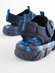 Navy Blue Closed Toe Trekker Sandals - Image 3 of 5