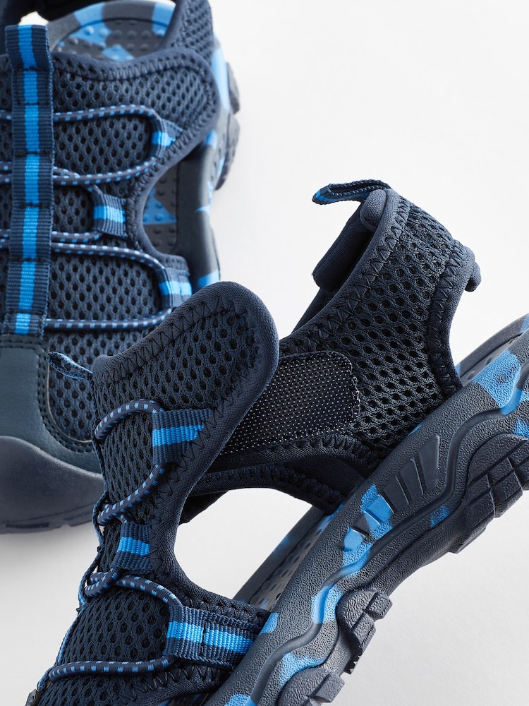 Navy Blue Closed Toe Trekker Sandals - Image 5 of 5