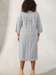 Live Unlimited Mono Diamond Print Black Shirt Dress - Image 3 of 4
