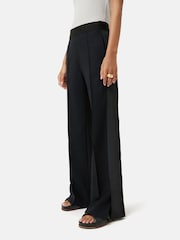 Jigsaw Black Crepe Split Hem Joggers - Image 1 of 5