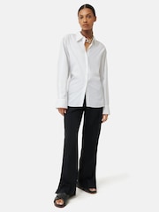 Jigsaw Black Crepe Split Hem Joggers - Image 2 of 5
