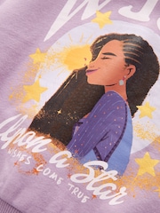 Purple Disney Wish Crew Sweatshirt Top (3-16yrs) - Image 7 of 7
