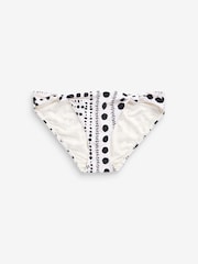 Monochrome Spot Knotted High Leg Bikini Bottom - Image 6 of 6