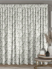 Sage Green Isla Floral Made To Measure Curtains - Image 2 of 9