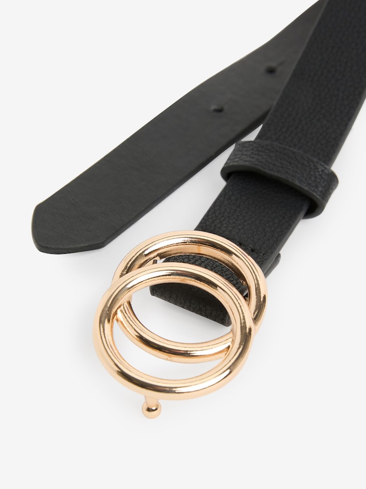Black Black Belt with Gold Buckle Detail - Image 3 of 3