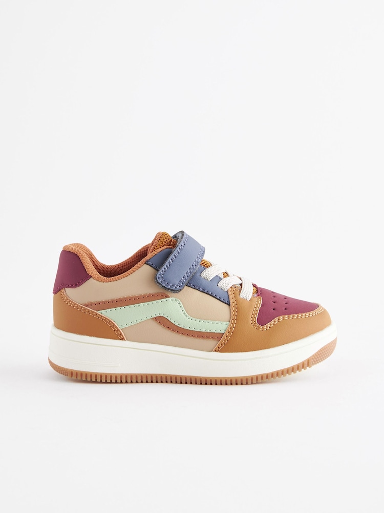Mineral Brown Touch Fastening Elastic Lace Trainers - Image 2 of 6