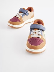 Mineral Brown Touch Fastening Elastic Lace Trainers - Image 3 of 6
