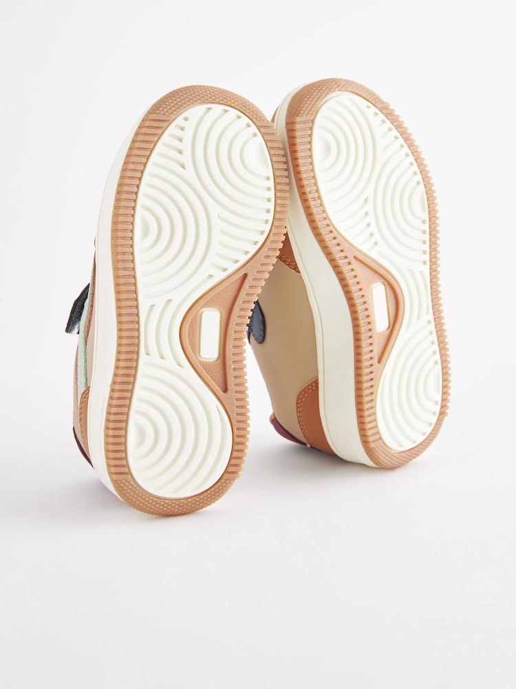 Mineral Brown Touch Fastening Elastic Lace Trainers - Image 6 of 6