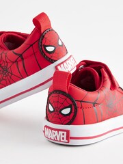 Red Standard Fit (F) Spiderman Touch Fastening Elastic Lace Trainers - Image 1 of 5