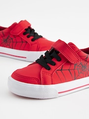 Red Standard Fit (F) Spiderman Touch Fastening Elastic Lace Trainers - Image 5 of 5