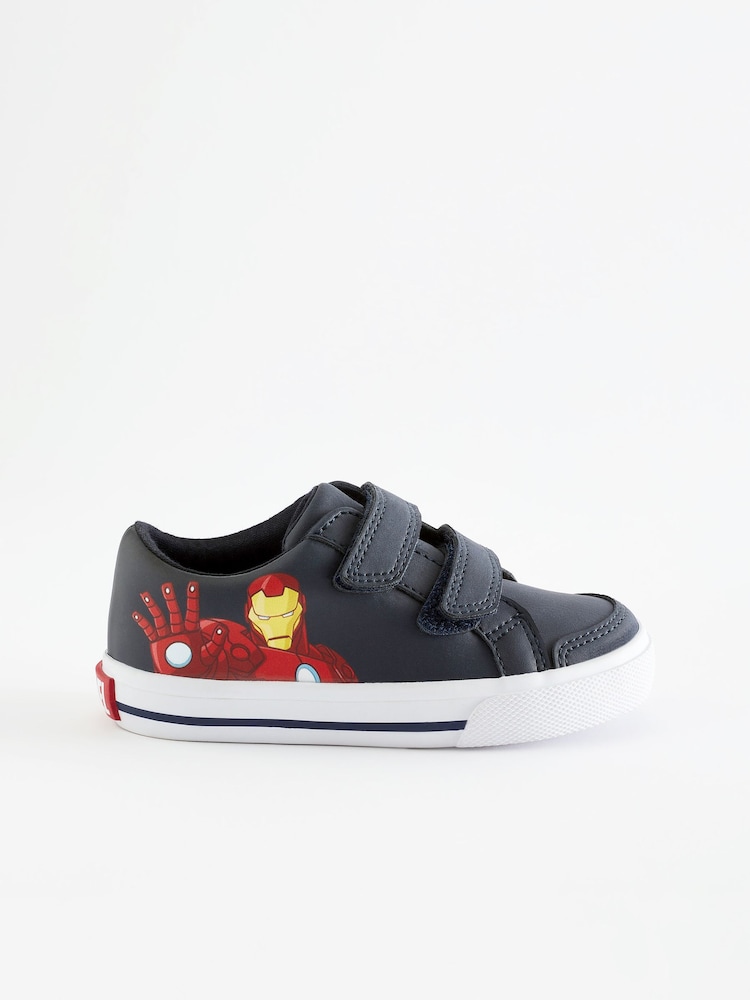 Navy Avengers Standard Fit (F) Two Strap Touch Fastening Shoes - Image 2 of 5