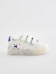 White Multi Colour Splat Light-Up Trainers - Image 3 of 7