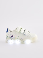 White Multi Colour Splat Light-Up Trainers - Image 4 of 7