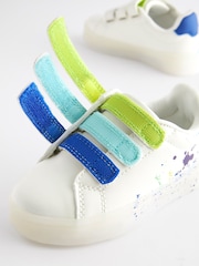 White Multi Colour Splat Light-Up Trainers - Image 7 of 7