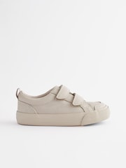 Stone Cream Standard Fit (F) Two Strap Touch Fastening Trainers - Image 2 of 7