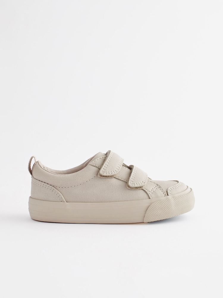 Steinfarben/Creme - Turnschuhe mit zwei Klettverschlussriemen - Bild 2 von 7 Steinfarben/Creme - Turnschuhe mit zwei Klettverschlussriemen - Bild 2 von 7