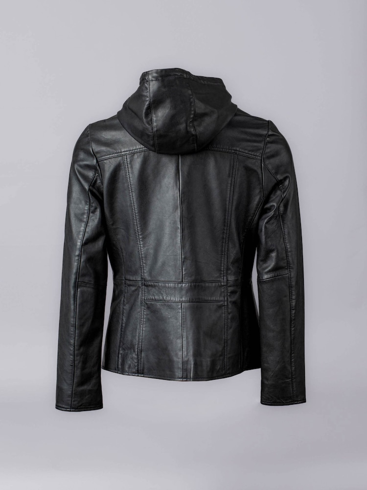 Lakeland Leather Black Abbeyville Hooded Leather Jackets - Image 2 of 6