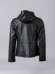 Lakeland Leather Black Abbeyville Hooded Leather Jackets - Image 3 of 6