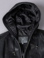 Lakeland Leather Black Abbeyville Hooded Leather Jackets - Image 5 of 6