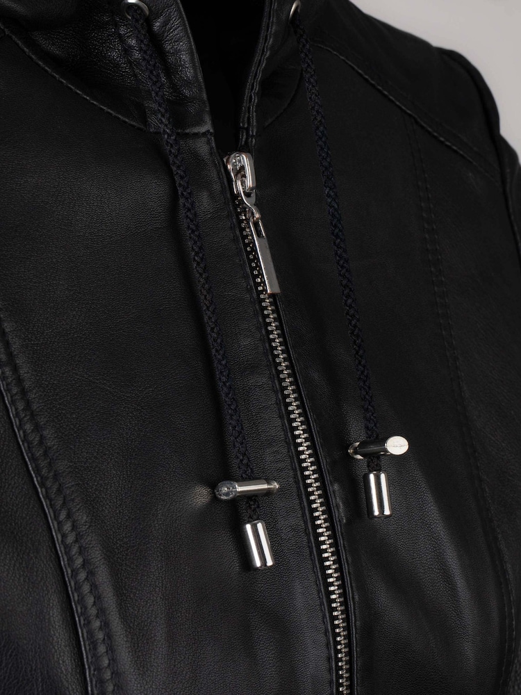 Lakeland Leather Black Abbeyville Hooded Leather Jackets - Image 6 of 6