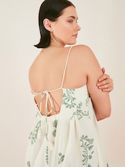 Accessorize Natural Ornamental Print Open Tie Back Maxi Dress - Image 3 of 4