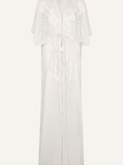 Accessorize Natural Palm Embroidered Kimono - Image 1 of 1