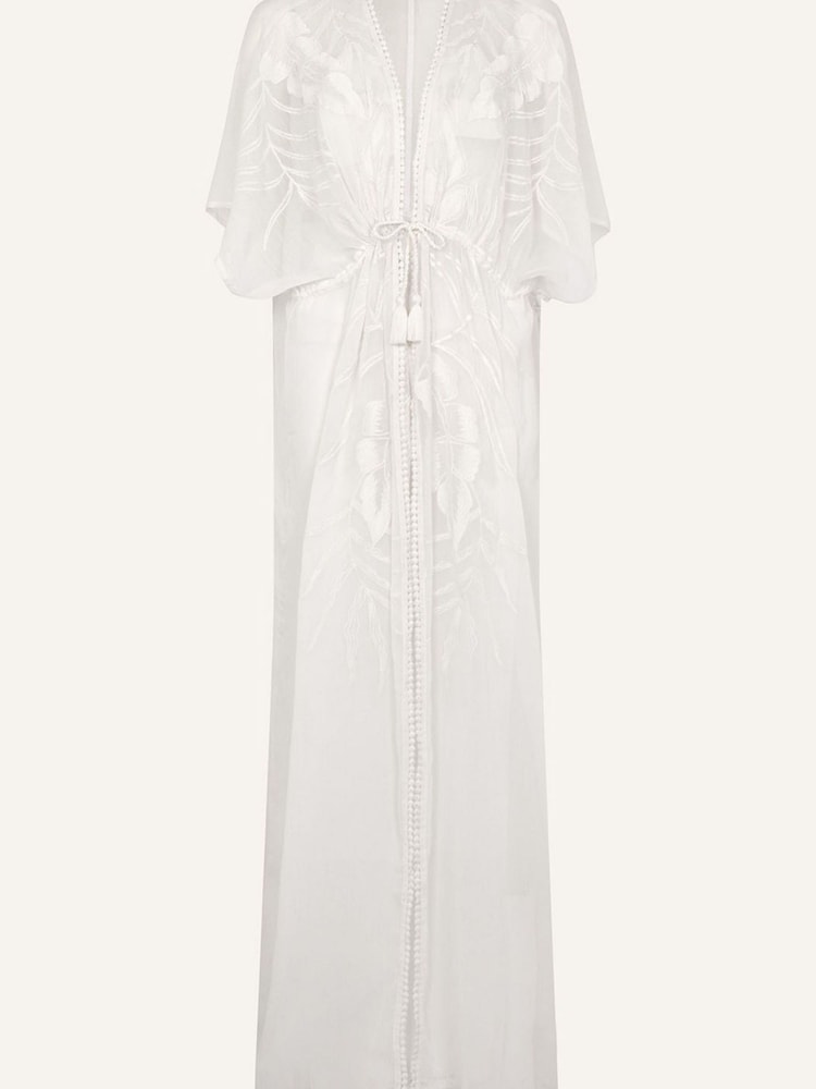 Accessorize Natural Palm Embroidered Kimono - Image 1 of 1