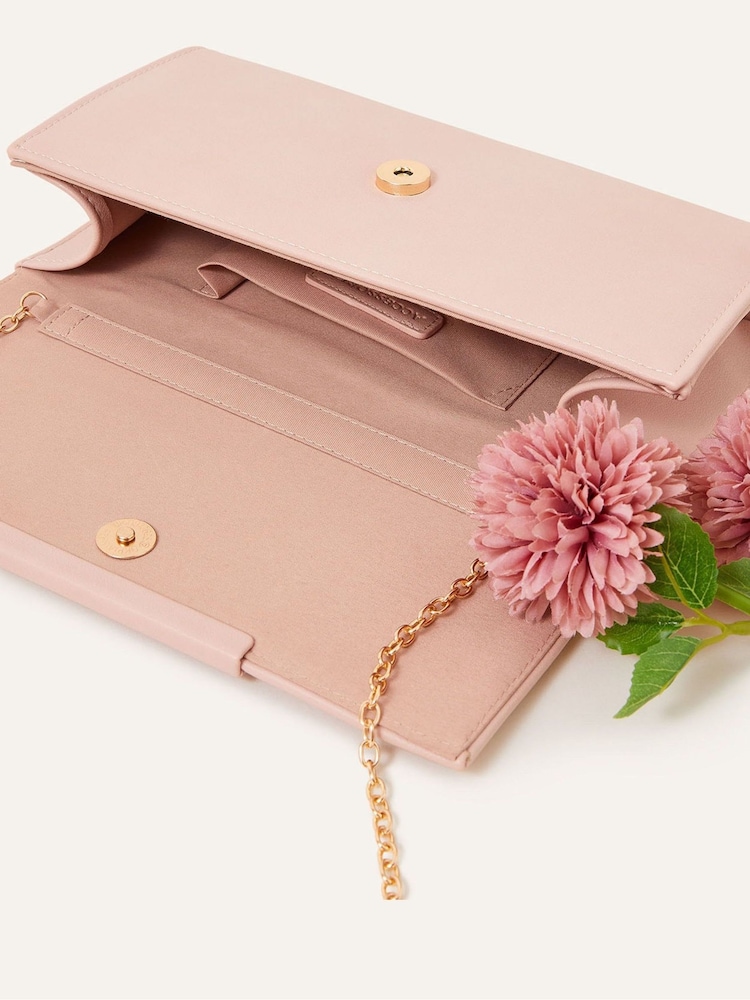 Accessorize Nude Clean Bar Clutch Bag - Image 2 of 2
