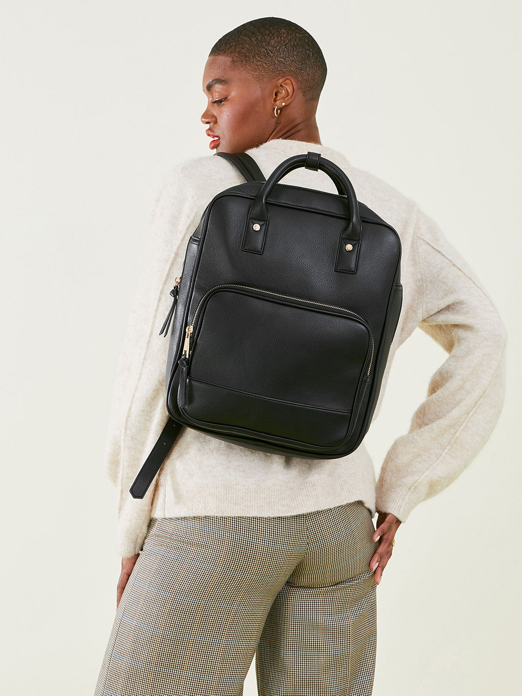 Top handle backpack top