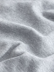Grey Marl Ribbed Racer Tank Vest Sleeveless Top - Image 6 of 6