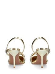 Carvela Gold Symmetry Crystal Court Shoes - Image 4 of 5