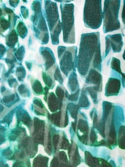 Ro&Zo Green Mix Animal Print Wrap Midi Dress - Image 7 of 7
