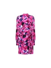 Ro&Zo Painted Floral High Neck Short Dress - Изображение 8 из 9