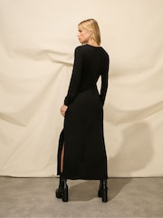 Ro&Zo Jersey Long Sleeve Wrap Dress - Image 2 of 4