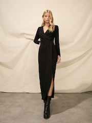 Ro&Zo Jersey Long Sleeve Wrap Dress - Image 3 of 4