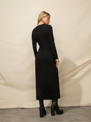 Ro&Zo Sleeved Scoop Neck Wrap Jersey Dress - Image 2 of 3