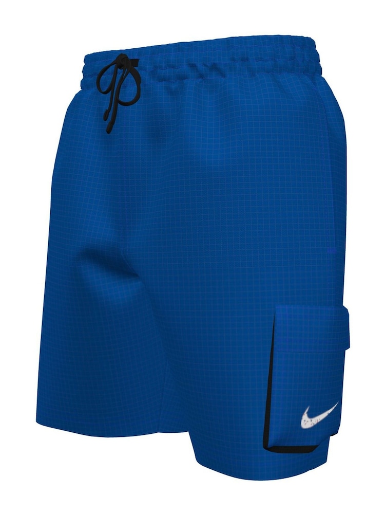 Синий - Пляжные шорты с карманами-карго Nike Voyage - 6 дюймов - Image 2 of 4