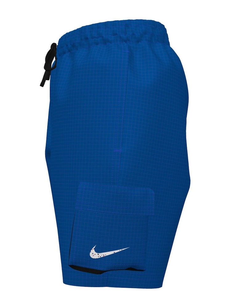 Синий - Пляжные шорты с карманами-карго Nike Voyage - 6 дюймов - Image 4 of 4