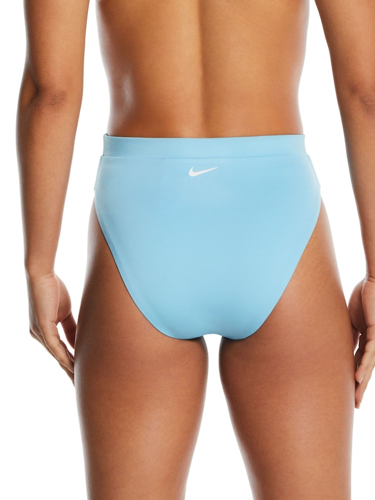 Nike Swim Blue High Waist Bottoms Bikini - Image 2 of 5
