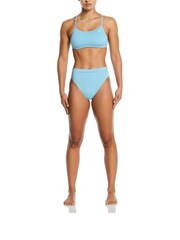 Nike Swim Blue High Waist Bottoms Bikini - Image 3 of 5