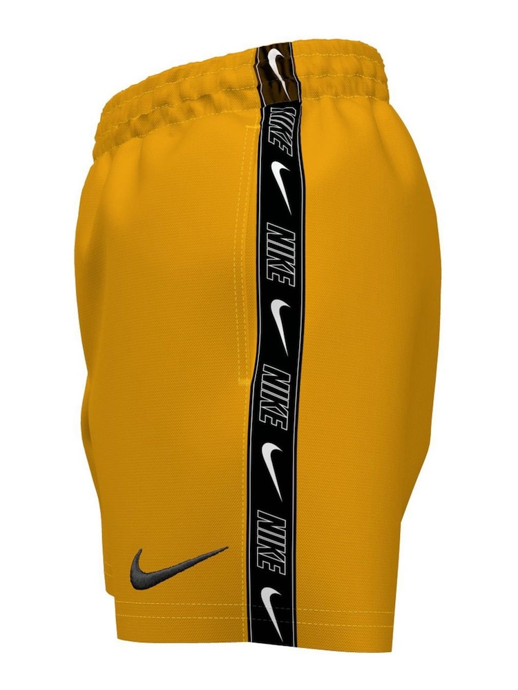 Nike Orange Swim Logo Tape 4 Inch Volley Shorts - Image 6 of 6 Nike Orange Swim Logo Tape 4 Inch Volley Shorts - Image 6 of 6