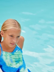 Зеленый - Nike Swim Tie Dye Print Swimsuit - Image 6 of 10