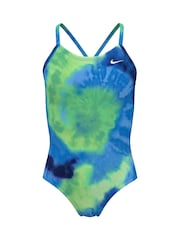 Зеленый - Nike Swim Tie Dye Print Swimsuit - Image 8 of 10