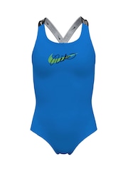 Blau - Nike Badeanzug mit Logoband - Bild 1 von 3