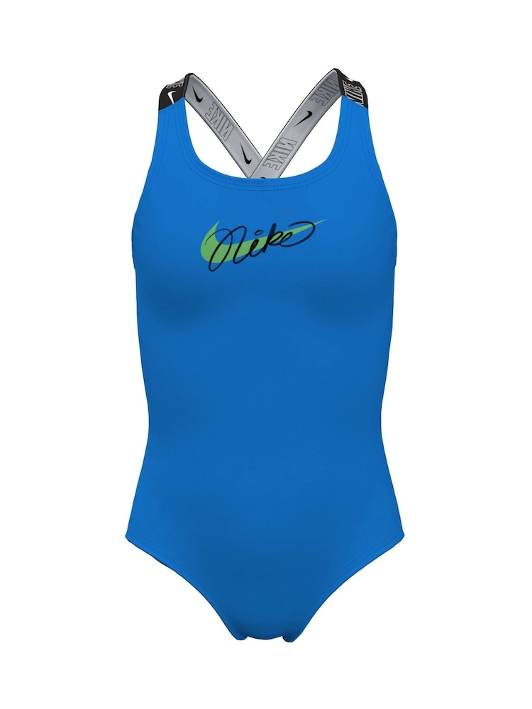 Blau - Nike Badeanzug mit Logoband - Bild 1 von 3
