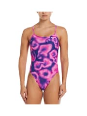 Nike Pink Tie Dye Cutout One Piece Swimsuit - Image 1 of 5