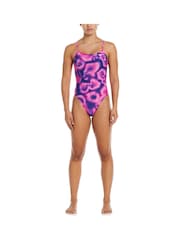 Nike Pink Tie Dye Cutout One Piece Swimsuit - Image 4 of 5