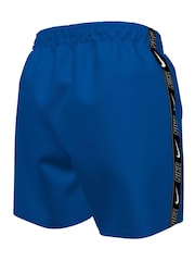 Niebieski - Nike Swim Logo Tape 4 Inch Volley Shorts - Image 2 of 3