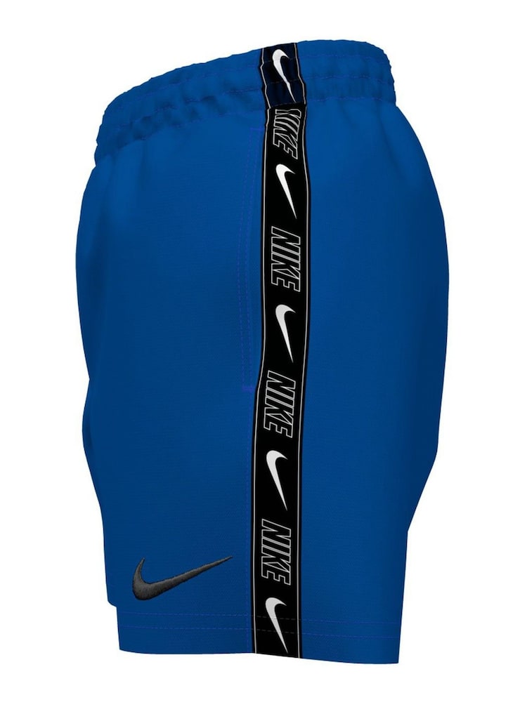 Niebieski - Nike Swim Logo Tape 4 Inch Volley Shorts - Image 3 of 3