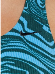 Nike Blue Nike Swim Swirl Swimsuit - Image 4 of 4